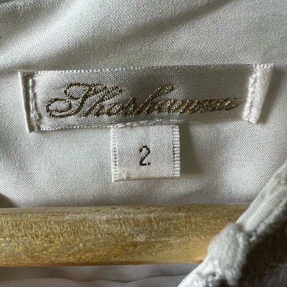 SHOSHANNA Anthropologie Laguna Lace Handkerchief Dress Asymmetrical Drop Waist 2 - Picture 5 of 7